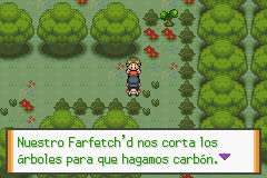 Aprendiz del fabricante de carbón que busca a Farfetch'd en el Encinar